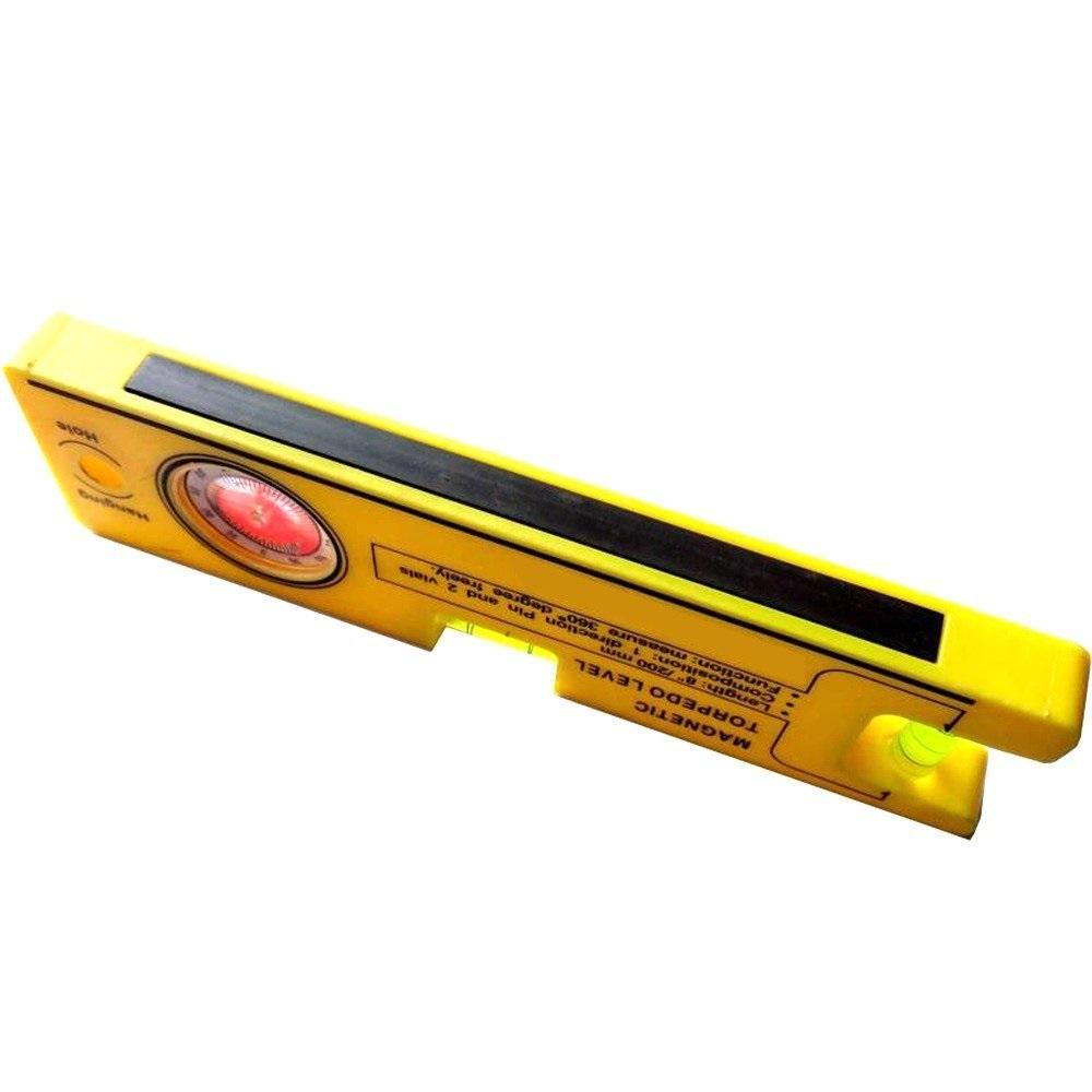 0429 8-inch Magnetic Torpedo Level with 1 Direction Pin, 2 Vials and 360 Degree View 0429 8-inch Magnetic Torpedo Level with 1 Direction Pin, 2 Vials and 360 Degree View